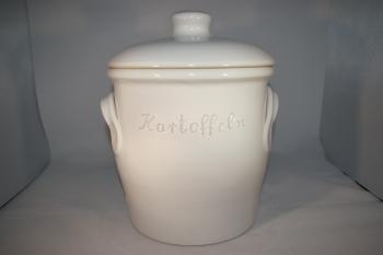 Kartoffeltopf weiss glänzend